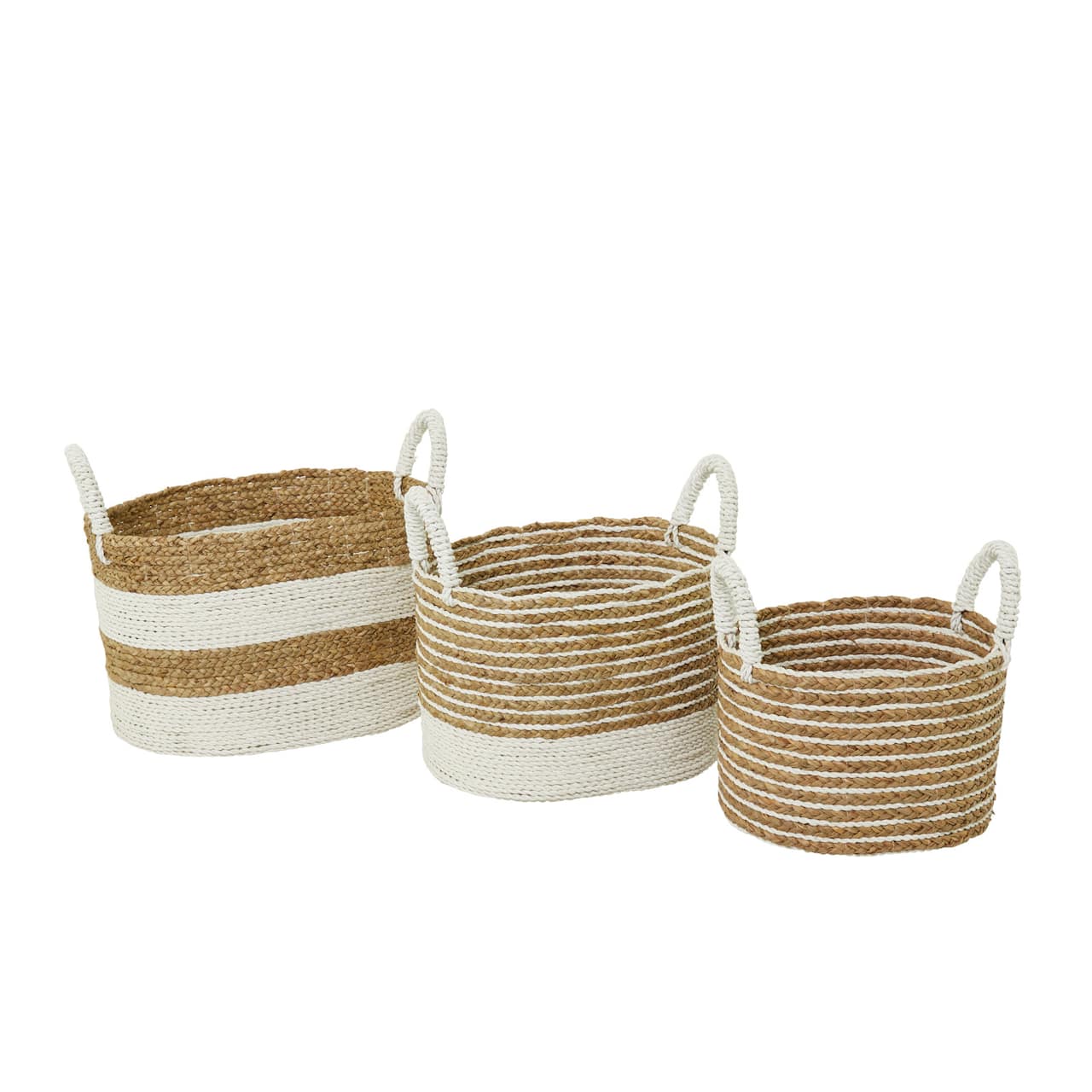 Brown Seagrass Bohemian Storage Baskets, 3ct.